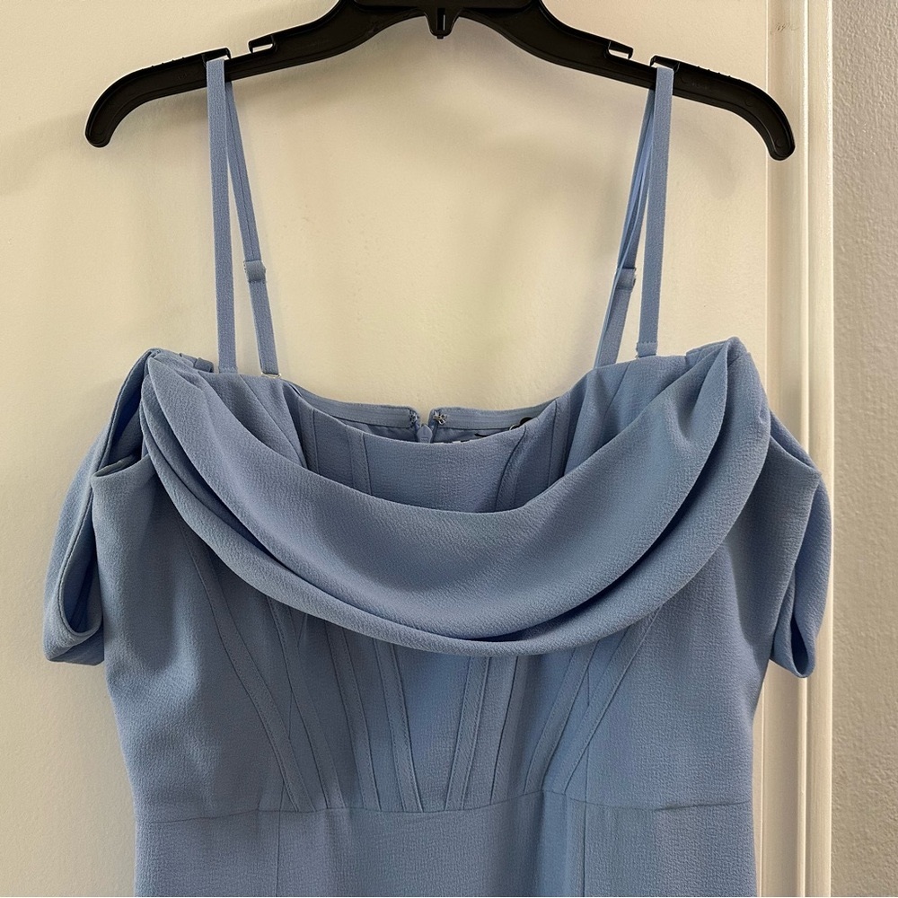 Dress the Population Sky Blue Off The Shoulder Dress Gown - Picture 6 of 10